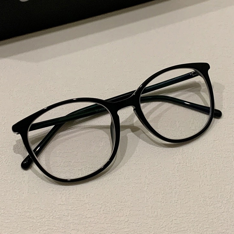 Xiao Xiangfeng Black Frame Glasses Female Net Red Makeup Artifact Can Be Matched With Degree Ultra-Light Small Face Oval Cat Eye Frame 9071