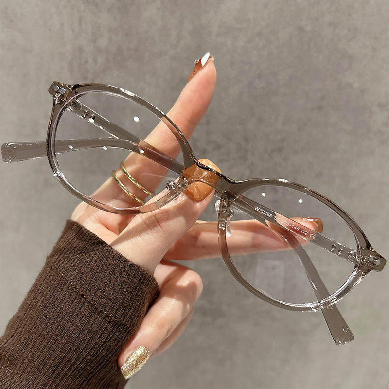 Danyang Glasses Retro Small Oval TR90 Glasses Frame Female Plain High-End Tortoise Shell Glasses Frame Wholesale 72396